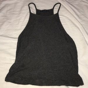 dark grey bandy melville ribbed top